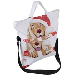 English Cocker Spaniel T- Shirt English Cocker Spaniel Merry Christmas T- Shirt (7) Fold Over Handle Tote Bag by ZUXUMI