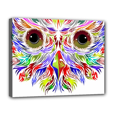 Owl T-shirtowl Color Full For Light Color T-shirt T-shirt Canvas 14  X 11  (stretched) by EnriqueJohnson