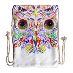 Owl T-shirtowl Color Full For Light Color T-shirt T-shirt Drawstring Bag (large) by EnriqueJohnson