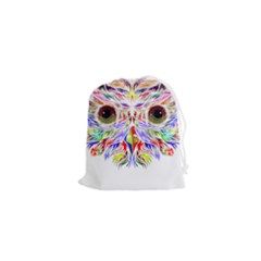 Owl T-shirtowl Color Full For Light Color T-shirt T-shirt Drawstring Pouch (xs) by EnriqueJohnson