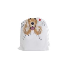 English Cocker Spaniel T- Shirt English Cocker Spaniel Merry Christmas T- Shirt Drawstring Pouch (small) by ZUXUMI