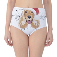 English Cocker Spaniel T- Shirt English Cocker Spaniel Merry Christmas T- Shirt Classic High-waist Bikini Bottoms by ZUXUMI