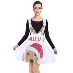 English Cocker Spaniel T- Shirt English Cocker Spaniel Mulled Wine Christmas T- Shirt Plunge Pinafore Dress by ZUXUMI