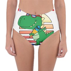 Enrollment Boy T- Shirt Goodbye Kindergarten I Am A Schoolchild Now! T- Shirt (2) Reversible High-waist Bikini Bottoms by ZUXUMI