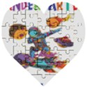 Enrollment Boy T- Shirt Goodbye Kindergarten I Am A Schoolchild Now! T- Shirt Wooden Puzzle Heart View1