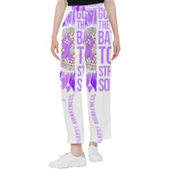 Epilepsy Awareness T- Shirt Epilepsy Awareness Sunflower God Give The Hardest Battles T- Shirt Women s Pants  by ZUXUMI