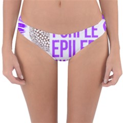 Epilepsy Awareness T- Shirt Epilepsy Awareness Sunflower In November We Wear Purple T- Shirt Reversible Hipster Bikini Bottoms by ZUXUMI