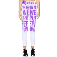 Epilepsy Awareness T- Shirt Epilepsy Awareness Sunflower In November We Wear Purple T- Shirt Pocket Leggings  by ZUXUMI