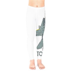 F14 Tomcat Fighter Jet T- Shirt F14 Tomcat Comic Drawing Quote T- Shirt (2) Kids  Leggings by ZUXUMI