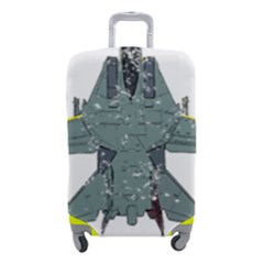 F14 Tomcat Fighter Jet T- Shirt F14 Tomcat Comic Drawing Quote T- Shirt (2) Luggage Cover (small) by ZUXUMI