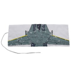 F14 Tomcat Fighter Jet T- Shirt F14 Tomcat Comic Drawing Quote T- Shirt (2) Roll Up Canvas Pencil Holder (s) by ZUXUMI