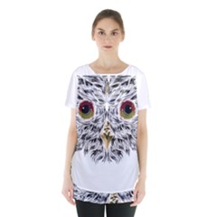 Owl T-shirtowl Metalic Edition T-shirt Skirt Hem Sports Top by EnriqueJohnson