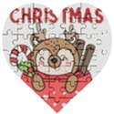 Family Christmas 2022 Matching T- Shirt Christmas We Are Family 2022 Cute Xmas Matching Custom T- Sh Wooden Puzzle Heart View1