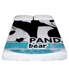 Panda Bear T-shirtcute Panda Bears T-shirt Fitted Sheet (queen Size) by EnriqueJohnson