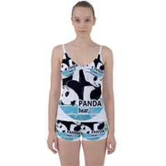 Panda Bear T-shirtcute Panda Bears T-shirt Tie Front Two Piece Tankini by EnriqueJohnson