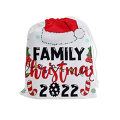 Family Christmas T- Shirt Family Christmas 2022 T- Shirt Drawstring Pouch (xl) by ZUXUMI