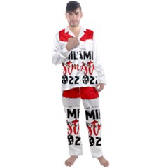 Family Christmas T- Shirt Family Christmas 2022 T- Shirt Men s Long Sleeve Satin Pajamas Set by ZUXUMI