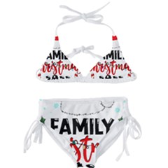 Family Christmas T- Shirt Family Christmas 2022 T- Shirt Kids  Classic Bikini Set by ZUXUMI