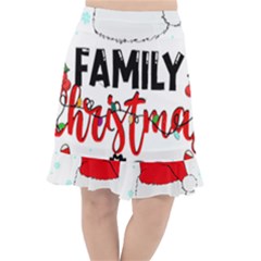 Family Christmas T- Shirt Family Christmas 2022 T- Shirt Fishtail Chiffon Skirt by ZUXUMI