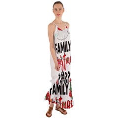 Family Christmas T- Shirt Family Christmas 2022 T- Shirt Cami Maxi Ruffle Chiffon Dress by ZUXUMI