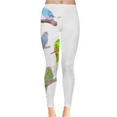 Parakeet T-shirtlots Of Colorful Parakeets - Cute Little Birds T-shirt Everyday Leggings 