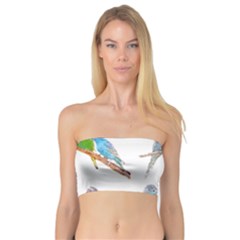 Parakeet T-shirtlots Of Colorful Parakeets - Cute Little Birds T-shirt Bandeau Top