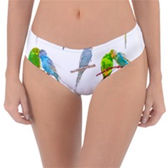 Parakeet T-shirtlots Of Colorful Parakeets - Cute Little Birds T-shirt Reversible Classic Bikini Bottoms