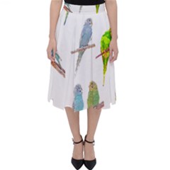 Parakeet T-shirtlots Of Colorful Parakeets - Cute Little Birds T-shirt Classic Midi Skirt