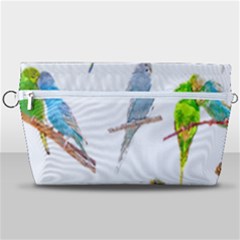 Parakeet T-shirtlots Of Colorful Parakeets - Cute Little Birds T-shirt Handbag Organizer by EnriqueJohnson