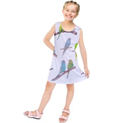 Parakeet T-shirtlots Of Colorful Parakeets - Cute Little Birds T-shirt Kids  Tunic Dress