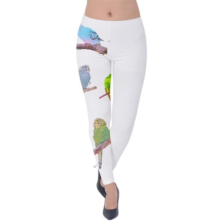 Parakeet T-shirtlots Of Colorful Parakeets - Cute Little Birds T-shirt Velvet Leggings