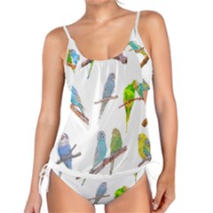 Parakeet T-shirtlots Of Colorful Parakeets - Cute Little Birds T-shirt Tankini Set