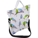 Parakeet T-shirtlots Of Colorful Parakeets - Cute Little Birds T-shirt Fold Over Handle Tote Bag View1