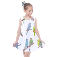 Parakeet T-shirtlots Of Colorful Parakeets - Cute Little Birds T-shirt Kids  Summer Dress