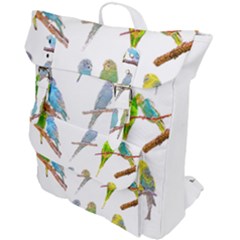 Parakeet T-shirtlots Of Colorful Parakeets - Cute Little Birds T-shirt Buckle Up Backpack