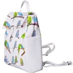 Parakeet T-shirtlots Of Colorful Parakeets - Cute Little Birds T-shirt Buckle Everyday Backpack