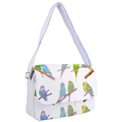 Parakeet T-shirtlots Of Colorful Parakeets - Cute Little Birds T-shirt Courier Bag