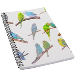 Parakeet T-shirtlots Of Colorful Parakeets - Cute Little Birds T-shirt 5.5  x 8.5  Notebook