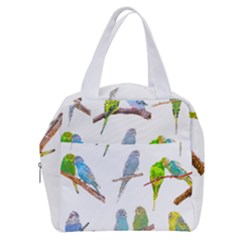 Parakeet T-shirtlots Of Colorful Parakeets - Cute Little Birds T-shirt Boxy Hand Bag