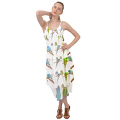 Parakeet T-shirtlots Of Colorful Parakeets - Cute Little Birds T-shirt Layered Bottom Dress