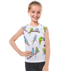 Parakeet T-shirtlots Of Colorful Parakeets - Cute Little Birds T-shirt Kids  Mesh Tank Top