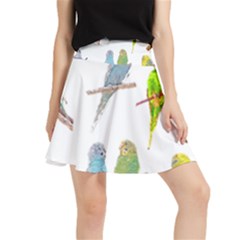 Parakeet T-shirtlots Of Colorful Parakeets - Cute Little Birds T-shirt Waistband Skirt