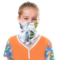 Parakeet T-shirtlots Of Colorful Parakeets - Cute Little Birds T-shirt Face Covering Bandana (Kids)