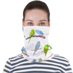 Parakeet T-shirtlots Of Colorful Parakeets - Cute Little Birds T-shirt Face Seamless Bandana (Adult)