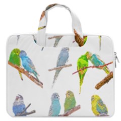 Parakeet T-shirtlots Of Colorful Parakeets - Cute Little Birds T-shirt MacBook Pro 13  Double Pocket Laptop Bag