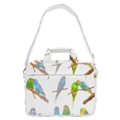 Parakeet T-shirtlots Of Colorful Parakeets - Cute Little Birds T-shirt MacBook Pro 16  Shoulder Laptop Bag