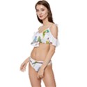 Parakeet T-shirtlots Of Colorful Parakeets - Cute Little Birds T-shirt Ruffle Edge Tie Up Bikini Set	 View2