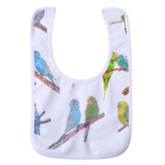 Parakeet T-shirtlots Of Colorful Parakeets - Cute Little Birds T-shirt Baby Bib