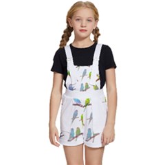 Parakeet T-shirtlots Of Colorful Parakeets - Cute Little Birds T-shirt Kids  Short Overalls