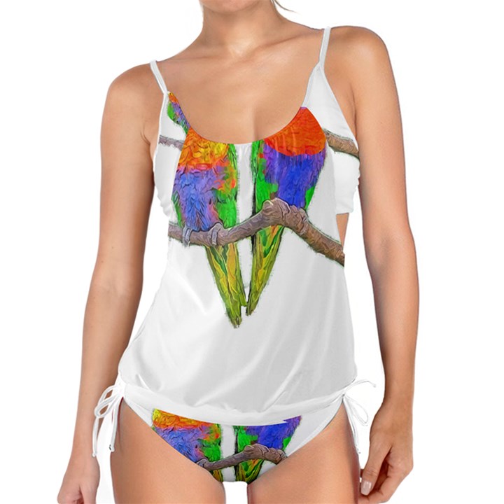 Parrots T-shirtcute Rainbow Loris - Lorikeet T-shirt Tankini Set